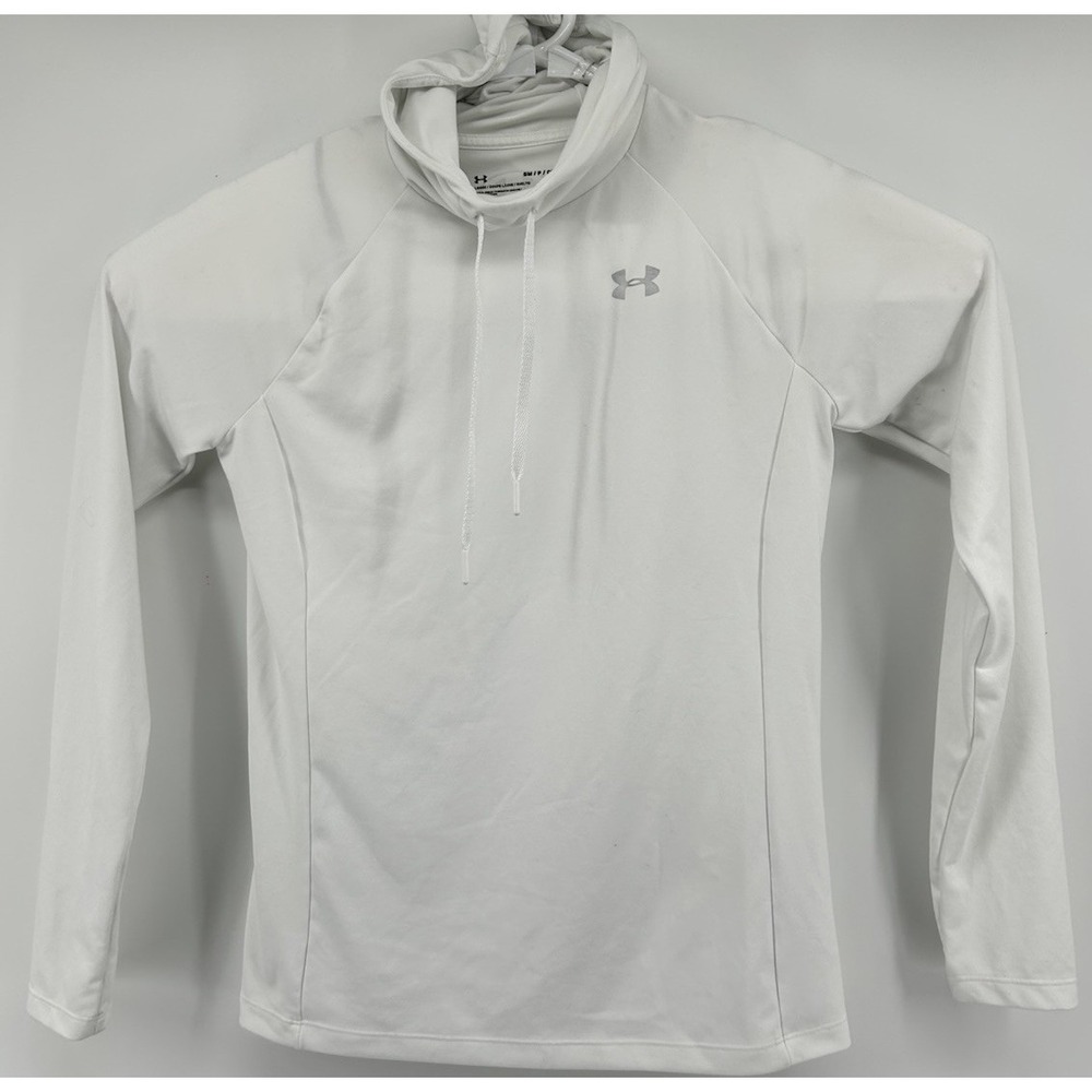 Under Armour‎ Heatgear Loose Long Sleeve Hooded Pullover White Women's Small